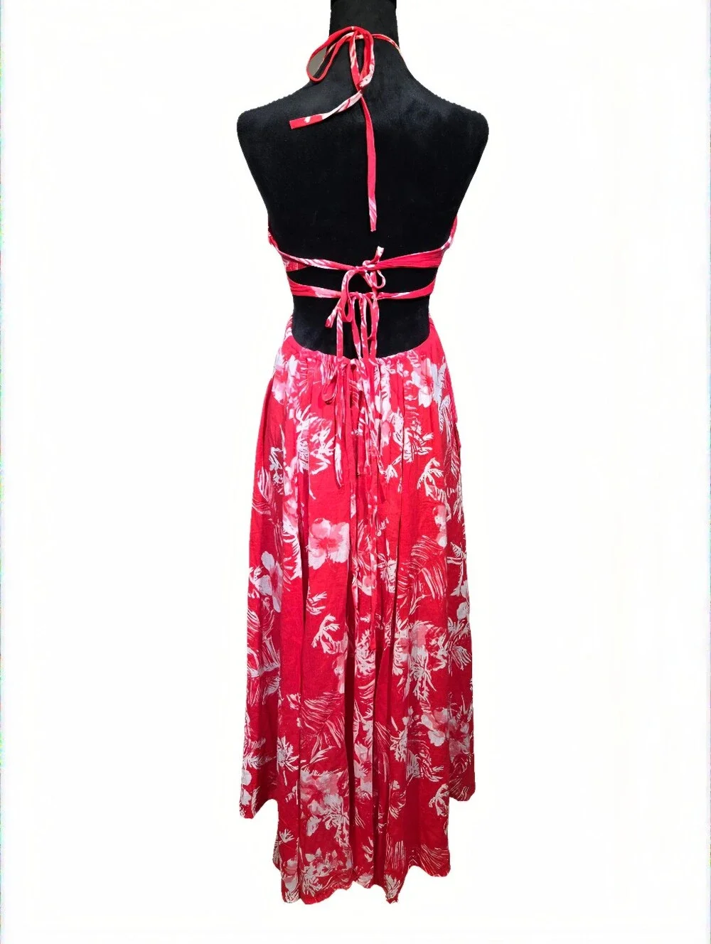 Free People Red Floral Maxi Dress - Picture 6 of 14